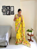 Soft Georgette Multicolor With Embroidery Color Saree