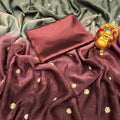 Beeds Work Space Silk Shaeded Crush Saree