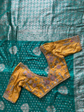 Pure Banarasi Embroidery Work With Handwooven Pallu Saree