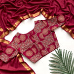 Pure Mul Cotton Beautiful Jacquard Border Work Saree