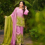 Heavy Chinon Silk digital Pedding With Premium Work Top Pent