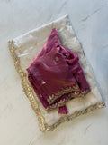 Tissue Silk Fabric With Embroidery Work Saree
