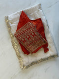 Tissue Silk Fabric With Embroidery Work Saree