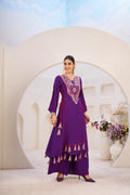Reyon Fabric With Thread & Real Mirror Work Top Plazzo