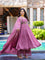 Pink Color Foux Georgette Embroidery Work Gown