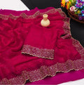 Space Silk With Jarkhan Work Saree
