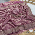 Space Silk With Jarkhan Work Saree