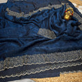 Space Silk With Jarkhan Work Saree