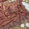 Space Silk With Jarkhan Work Saree