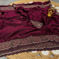 Space Silk With Jarkhan Work Saree