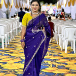 Satin Chiffon Candy Crush Silk With Embroidery Work Saree