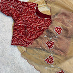Premium Wear Pure Gold Crush Hand Work Saree