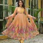 Beautifull Flower Work Georgette With Hand Work Gown