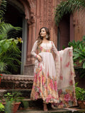 Beautifull Flower Work Georgette With Hand Work Gown