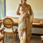 Elegant And Premium Look With Hand Work Saree