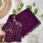 Soft Crunchy Silk With Hand Work Saree