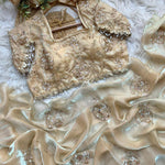 Space Silk With Embroidery Work Saree