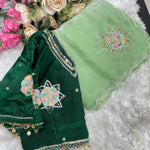 Pure Soft Space Silk With Hand Sequience Work Saree