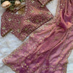 Beautifull Chiffon Two Ton With Embroidery Work Saree