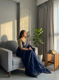 Beautidull Soft Elegent Rich Look Plain Work Saree