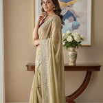 Beautifull Soft Elegent Rich Look Embroidery Work Saree