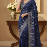 Very Soft Elegent Beautifull Sequience Work Saree