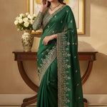 Very Soft Elegent Beautifull Sequience Work Saree