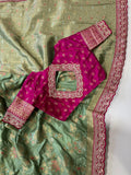 Beautifull Dolla Silk With Meenakari Zari Work Saree