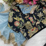 Pure Soft Satin Silk With Sequience Lace Border Work Saree