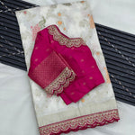 Beautifull Embroidery Coding Sequience Work Saree