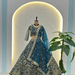 Wedding Special Butterfly Net With Codding Embroidery Work Lehenga