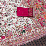 Beautifull Rajwadi Silk With Kashmiri Tread Work Saree