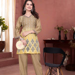 Beautifull Pure Shiffli Cotton With shiffli Work CO-ordset