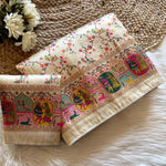 Beautifull Jari Weaving With Digital Print Work Saree