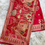 Beautifull Soft HO Silk With Weaving Jacquard  Work Saree