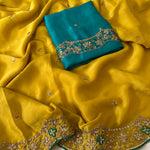 Beautifull Heavy Rangoli Silk With Fancy Embroidery Work Saree