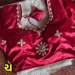 Beautifull Fendy Sattin With Gota Patti Work Saree