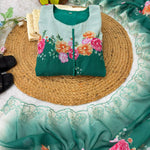 Beautifull Rama Color Fox Georgette Hand Work Gown