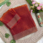 Beautifull Fendy Sartin With Hand Jharkhand Work Saree