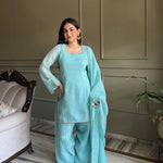 CRUNCHY SILK & SIROSKI WORK,WITH FANCY LACE WORK