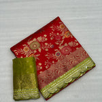 Beautiful Fancy Dolla Silk with Meenakari & Zari Weaving Work Saree