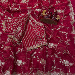 Designer Frendy Chiffon Saree With Sequence Zari Embroidery work saree