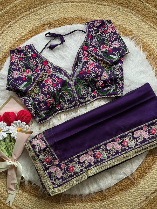 Beautifull Rangoli Silk With Heavy Embrodiery Work Saree