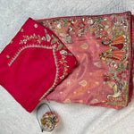 Beautiful  Dola Silk Saree With Coding And Multi Sequence Work