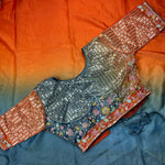Beautiful Rich Satin Saree With Sequins & Heavy Embroidery Work
