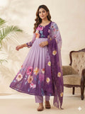 Beautifull Fox Georgette Handwork Neck Sleeve Gown