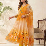 Beautifull Fox Georgette Handwork Neck Sleeve Gown