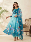 Beautifull Fox Georgette Handwork Neck Sleeve Gown