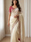 Beautiful Elegant Rich Look Embroidery Thread Work Premium Space Silk Saree