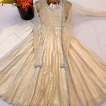 Crush Silk Real Mirror work Anarkali With Party Look